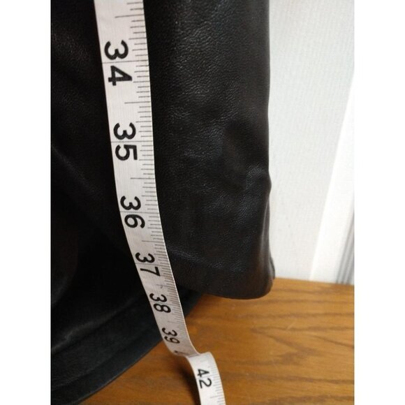 My Style 3XL Black Leather Victorian Gothic Coat W/Double-Breasted Buttons & Cor - Picture 8 of 13